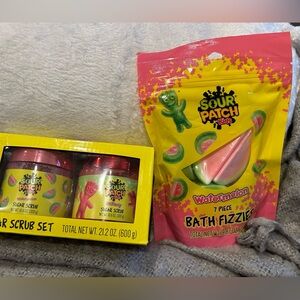 NWOT Set of 2 Sour Patch Kids Sugar Scrubs and Bath Fizzies